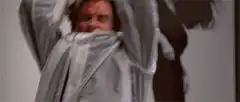 Jack Torrance screaming with axe