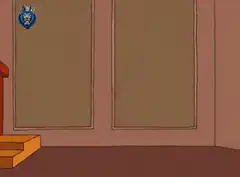 Blue Mug Character Smashing Through Wall