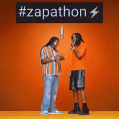 Two men rapping into a microphone