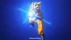 Goku charging the Kamehameha