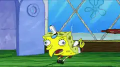 SpongeBob running in place