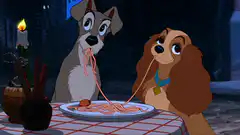Lady and the Tramp spaghetti kiss