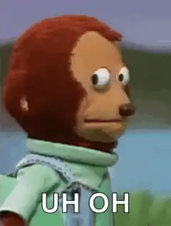 Uh Oh Monkey Muppet