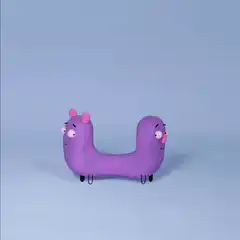 purple two-headed worm stretches
