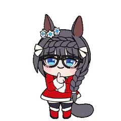 Chibi horse girl winking