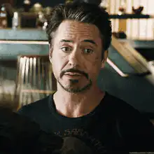 Robert Downey Jr. looking skeptical