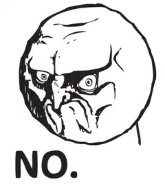 Angry face with NO text