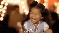 Little girl excitedly says I love it