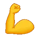Flexing bicep emoji