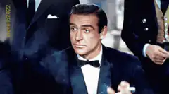 Sean Connery as James Bond smoking