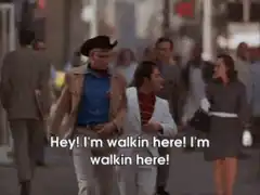 Hey! I'm walkin' here!