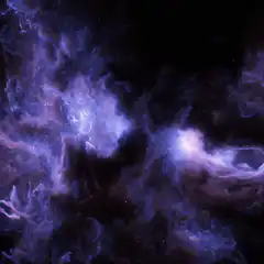 Purple and blue space nebula animation