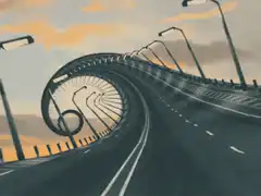 winding road into spiral