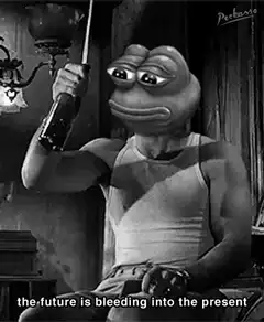 Pepe the Frog drinking beer