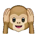 Monkey emoji hands on ears