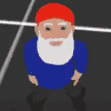 pixel art old man laughing