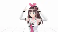Anime girl making bunny ears