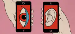 Phone with eye and ear