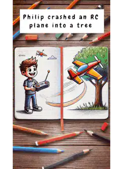 Philip crashes RC plane and soccer ball in tree