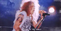 Axl Rose singing Welcome to the Jungle
