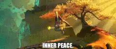 Shifu meditating with inner peace
