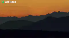 Sunrise over mountains