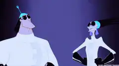 Megamind and Minion high five new friends
