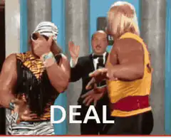 Wrestlers shake hands deal