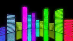 colorful equalizer bars animation