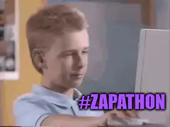 Zapathon boy thumbs up
