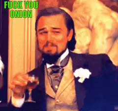DiCaprio Cheers Fuck You Onion
