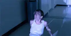 woman screaming on floor