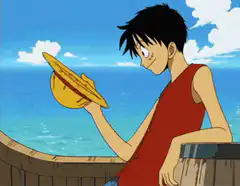 Luffy spinning straw hat