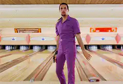 Zed in purple bowling outfit