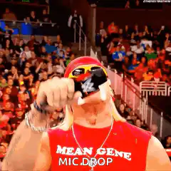 Hulk Hogan mic drop