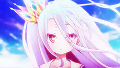 Anime girl with crown and white hair