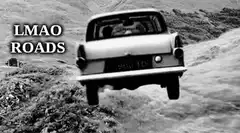 car jumping off a hill