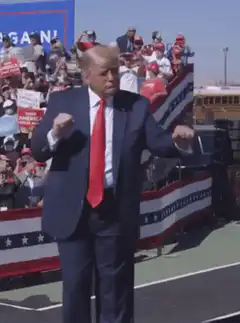 Donald Trump dancing at rally