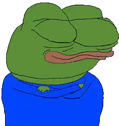 Sad Pepe Frog with Arms Crossed