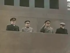 Soviet leaders on balcony