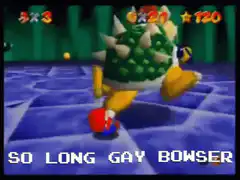 Mario defeats Bowser with so long gay bowser