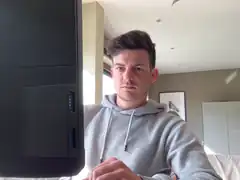 Man staring at computer monitor