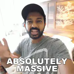 Man saying absolutely massive