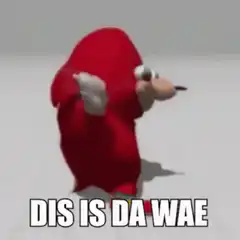 Knuckles dancing dis is da wae