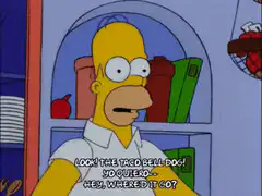 Homer Simpson Taco Bell Dog