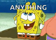 SpongeBob rainbow hands