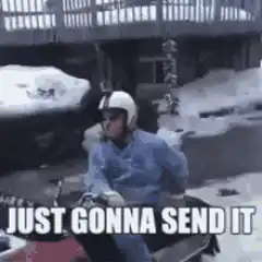 Just gonna send it snowmobile crash