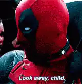 Deadpool tells child to look away