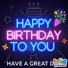 Neon Happy Birthday Animation