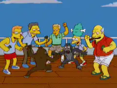 Simpsons gorilla knife dance